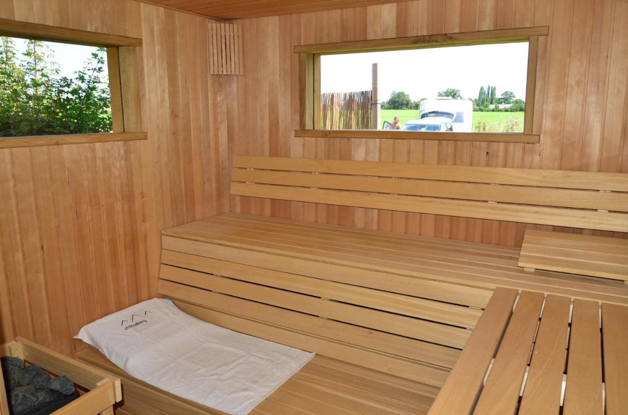 B&B Pipowagen "Het Wellnesst" Op Wellness Camping En B&B Stoltenborg Meddo Ngoại thất bức ảnh